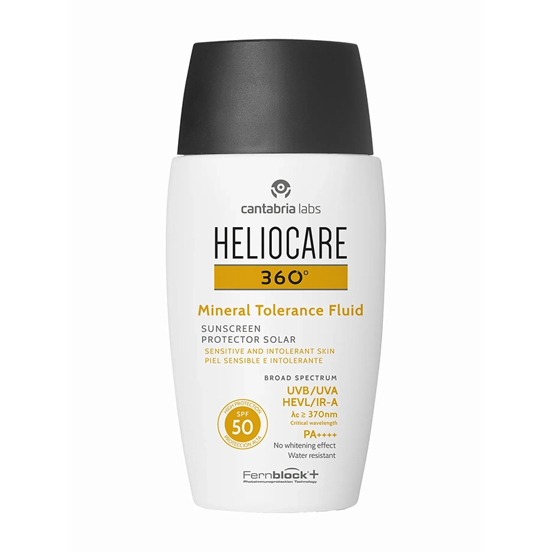 Heliocare 360° Mineral Tolerance Fluid SPF 50 4 heliocare 360 mineral tolerance fluid spf 50