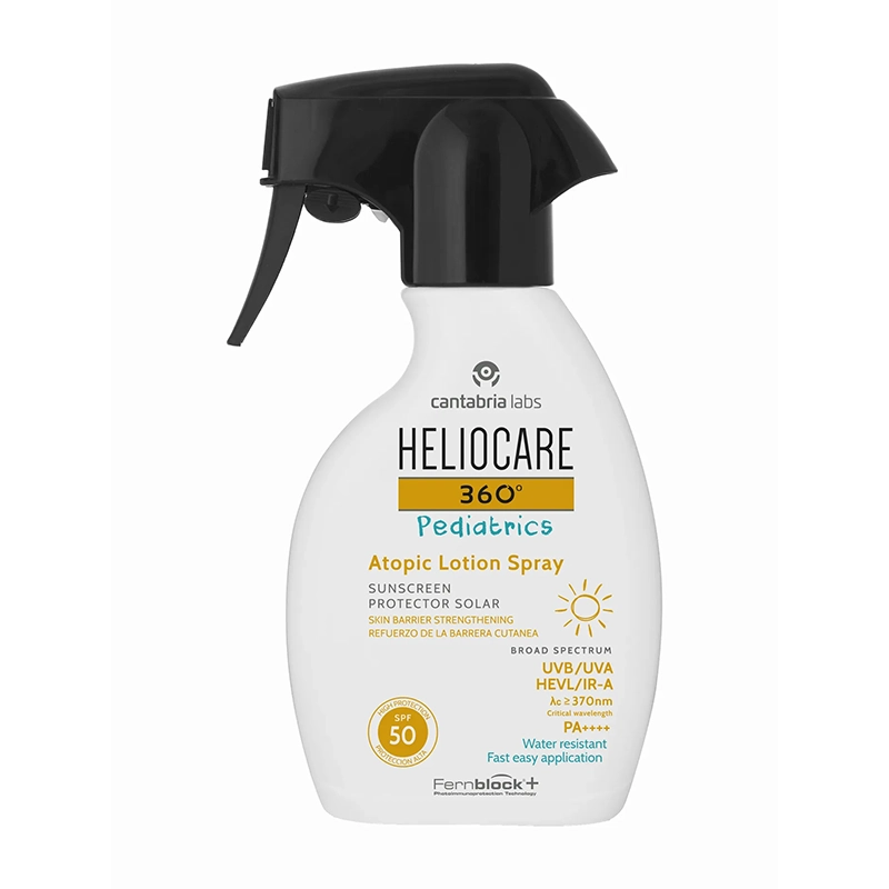 Heliocare 360° Pediatrics Atopic Lotion Spray SPF 50 5 heliocare 360 pediatrics atopic lotion spray spf 50